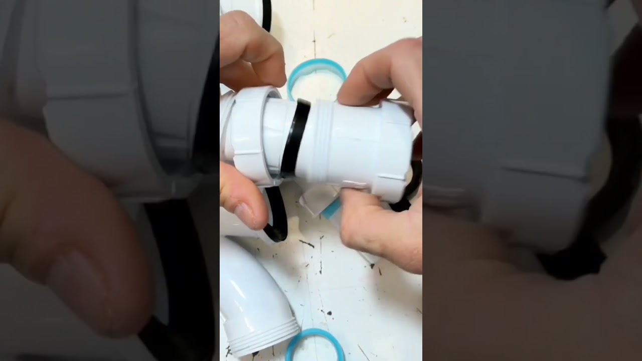 COMO CONECTAR CON JUNTAS LOS SIFONES CORRUGADOS. #elfontaneroencasa #sifones #desag&uuml;e#desatascar#pvc