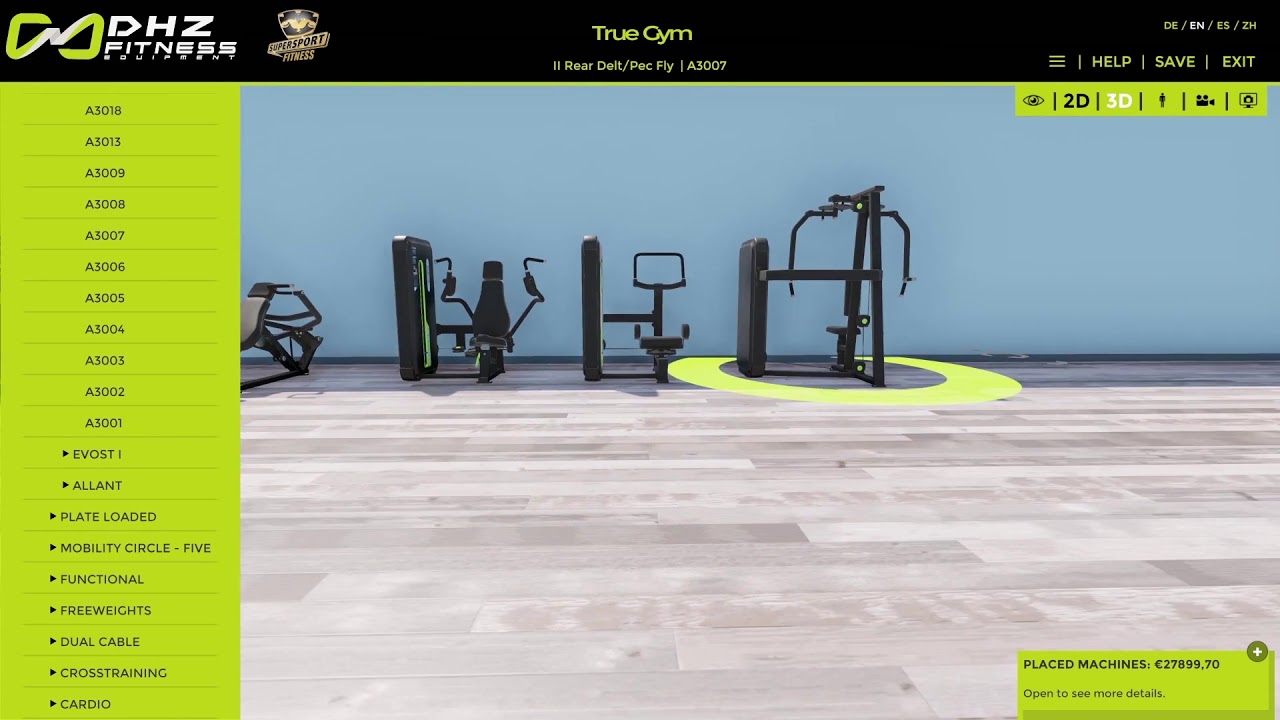 DHZ Fitness Gym Designer Introduction