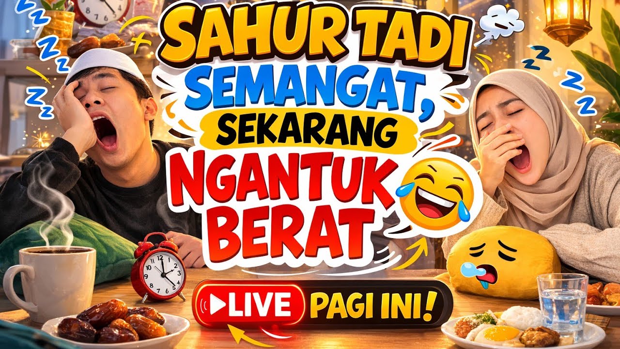 “Sahur Tadi Semangat, Sekarang Ngantuk Berat 😆