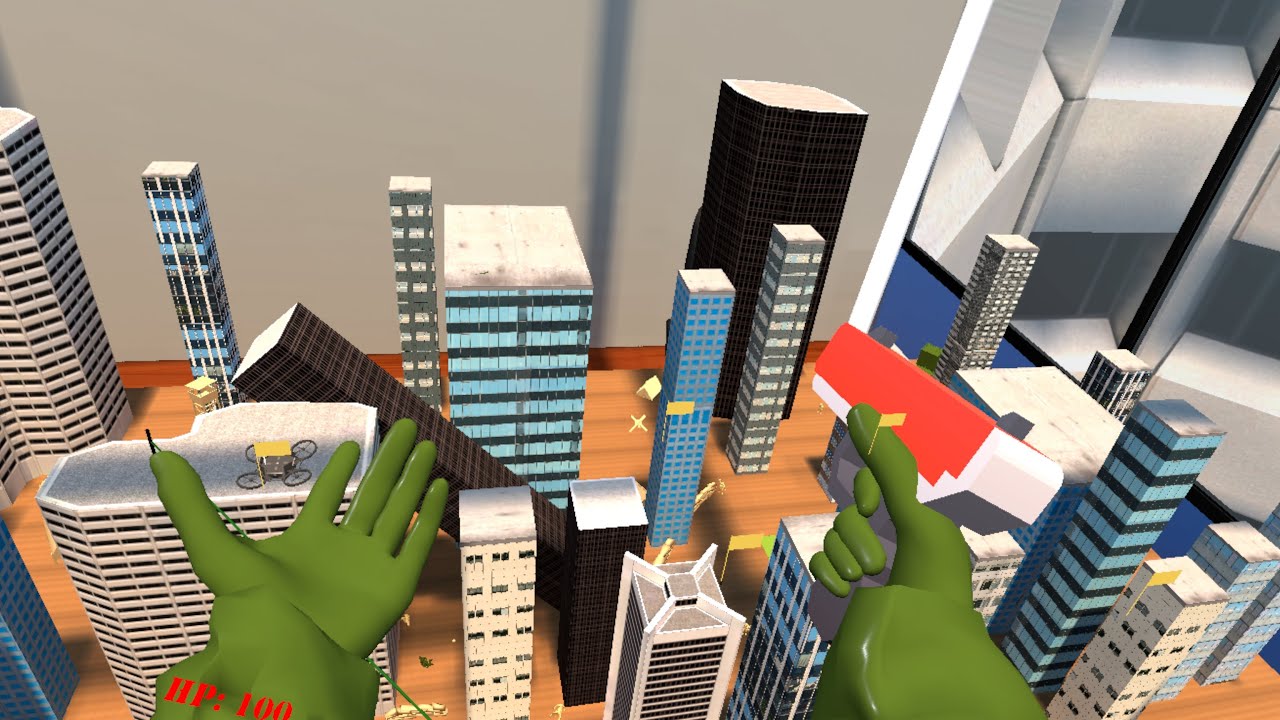 Playing around with the grappling gun Inside of plastic battleground