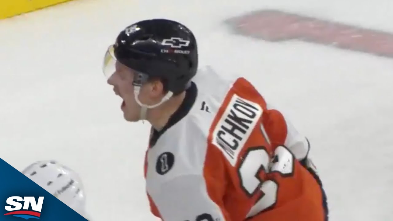 Flyers' Matvei Michkov Shuffles Through the Defence for a Perfect Shot Over the Glove