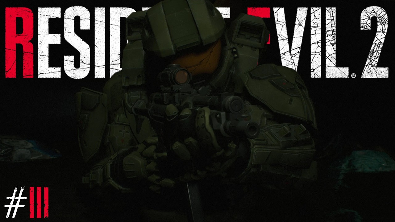 WILL MASTER CHIEF SURVIVE RACCOON CITY?! | Resident Evil 2 Remake Modded - Part 3