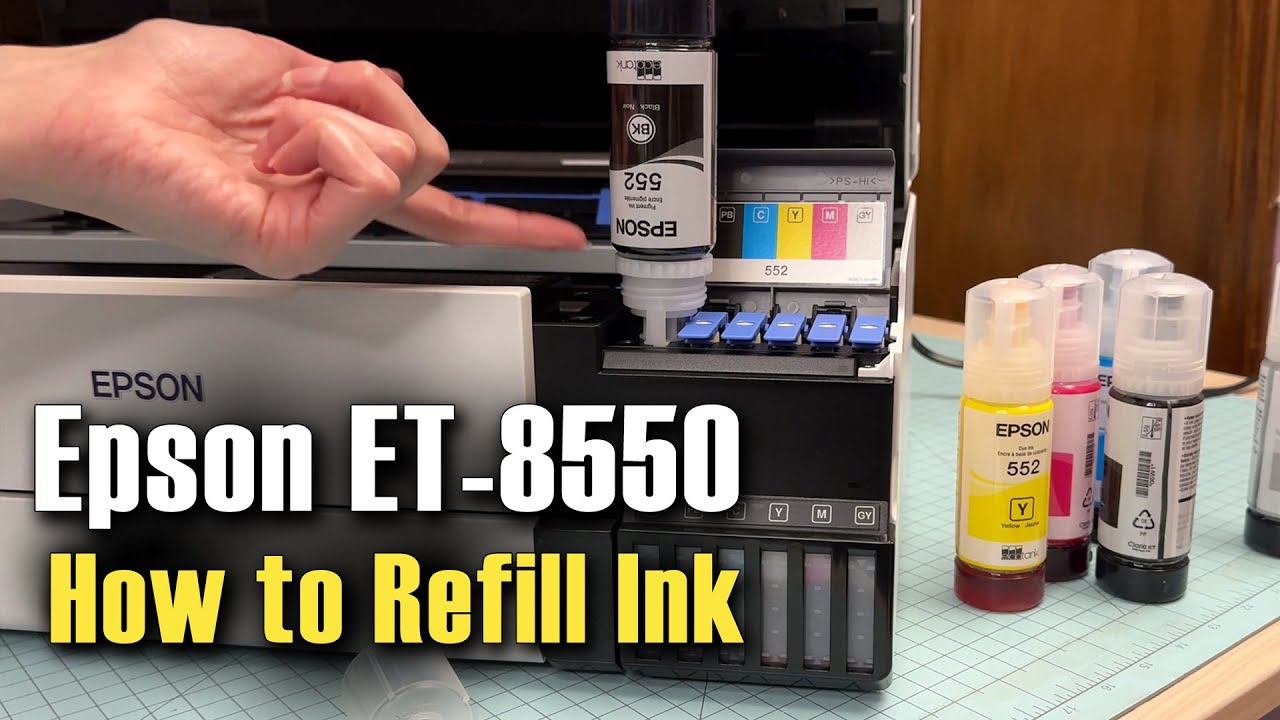 Как заправить чернила в принтер Epson EcoTank ET 8550 (ПРОСТО, без лишних хлопот)