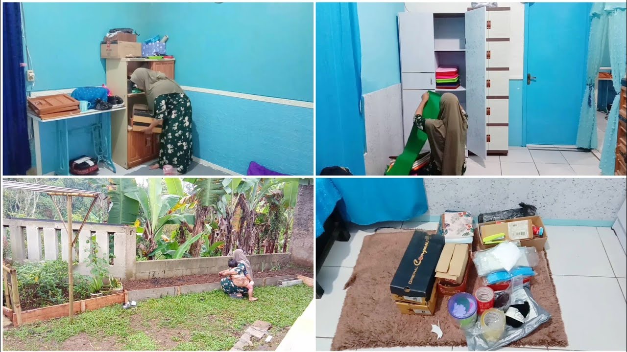 PINDAHKAN BARANG SEBELUM RAMADHAN | TANAM SAYUR DEPAN RUMAH | SPILL HASIL MAKE OVER LEMARI