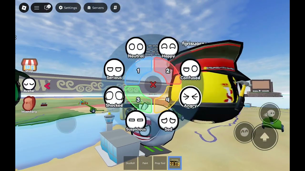 Acting as American Military Planes... IN A PUBLIC SERVER. | Countryball World Roblox