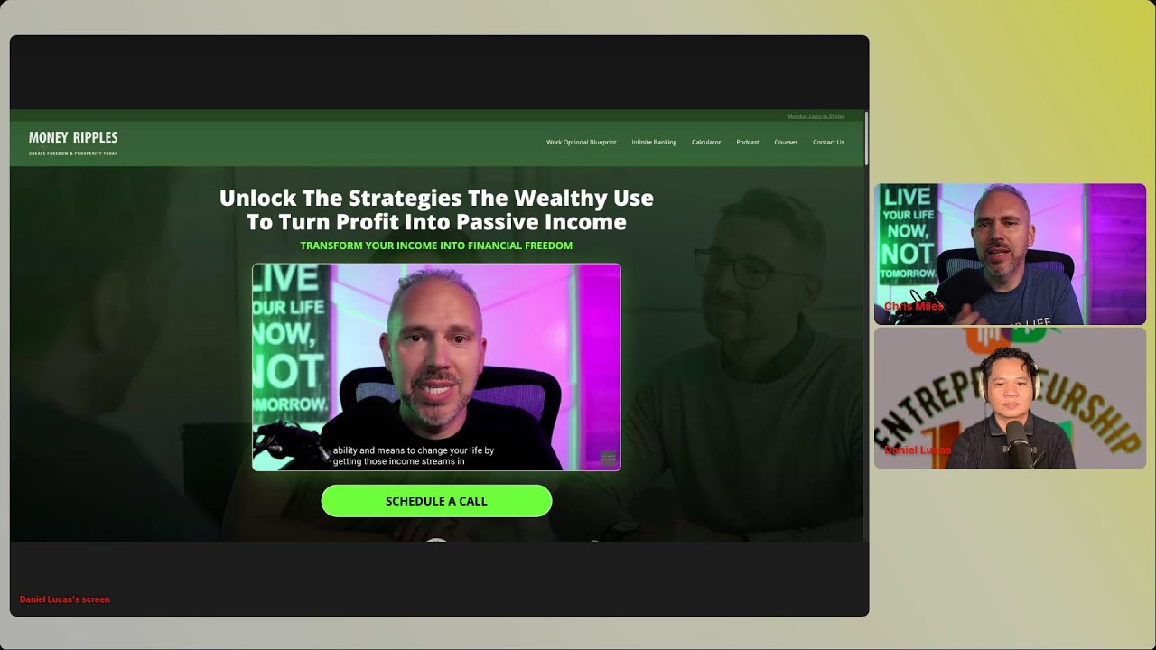 Entrepreneurship 101  in its first season features, Chris Miles  talking about Cash Flow.