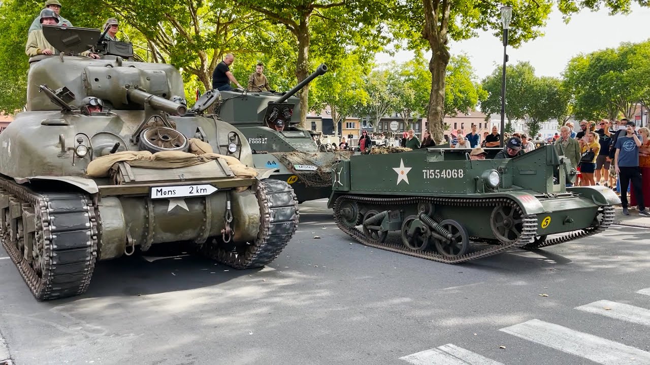 Tanks in Town 2022 ► Arrivée puis Départ des Véhicules Militaires, Cuesmes (Mons)