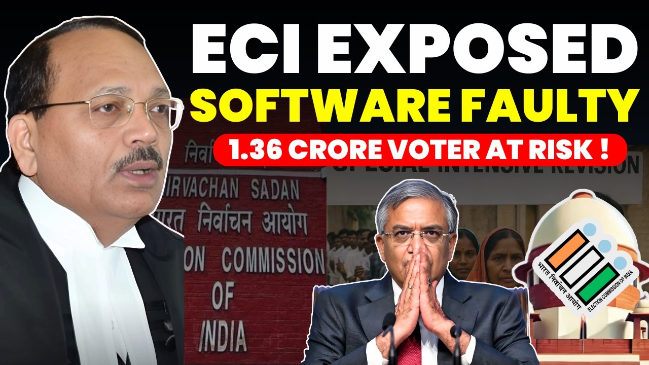 ECI'S SOFTWARE IS FAULTY.....CJI-SC TOUGH ON ECI.....1.36 CRORE VOTER AT RISK #supremecourtofindia