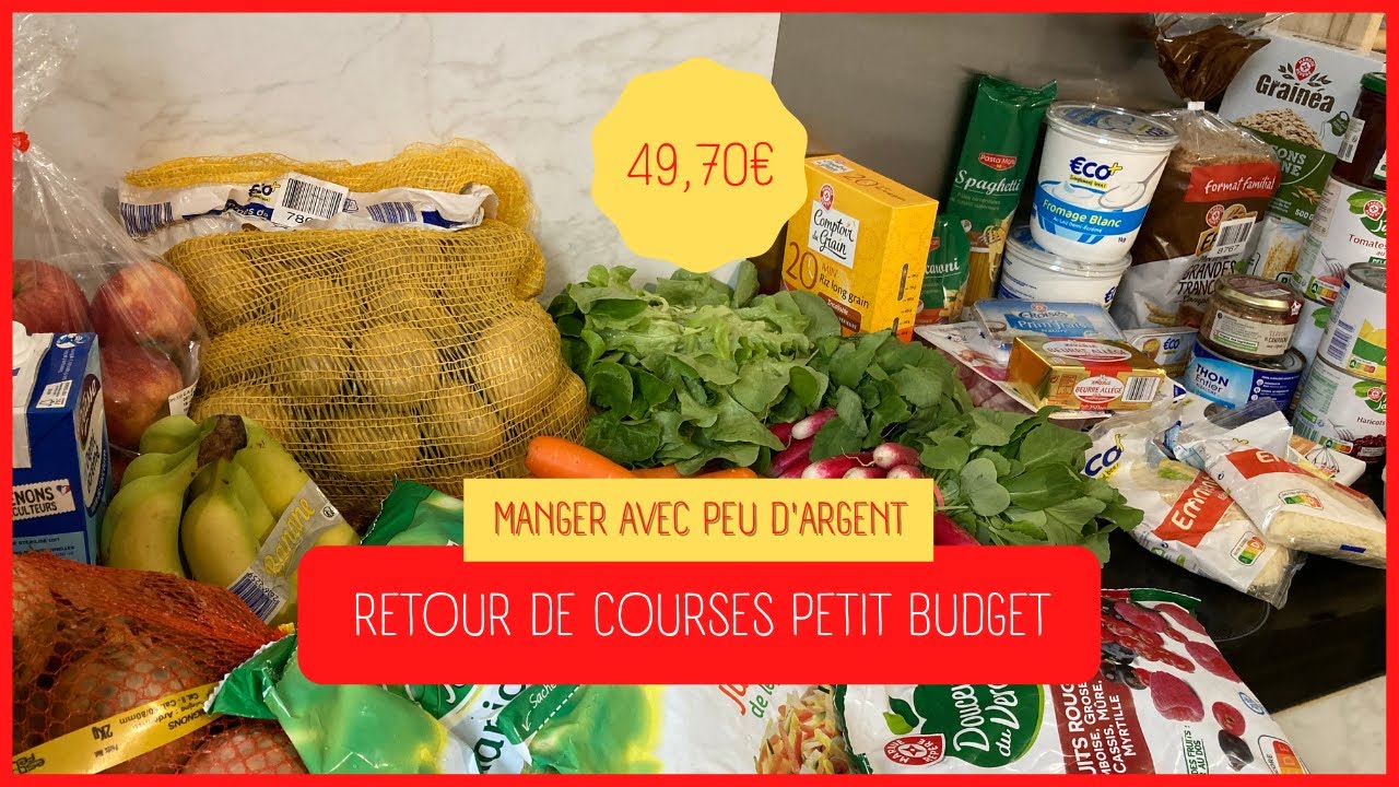 Manger avec un PETIT BUDGET I RETOUR DE COURSES I CHALLENGE PETIT BUDGET