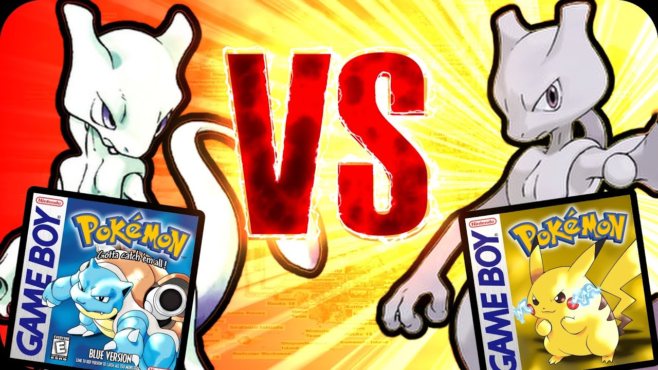 Which is Faster?  Mewtwo on Super Minimum Battles in Pokemon Blue vs Pokemon Yellow