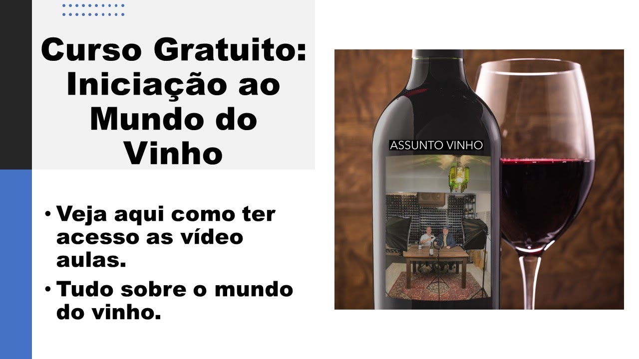 Curso Gratuito: Inicia&ccedil;&atilde;o ao Mundo do Vinho