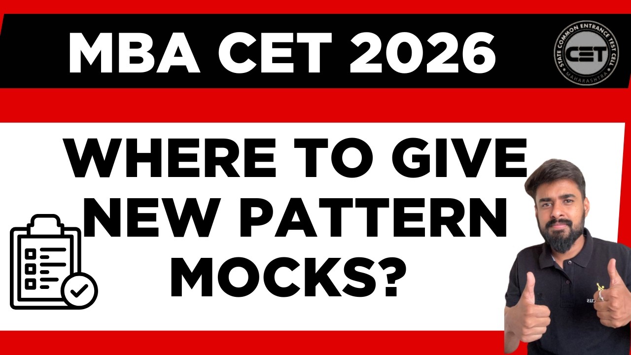🎯MBA CET 2026 NEW PATTERN MOCKS AVAILABLE | How to prepare for Attempt 2 of MBA CET Exam