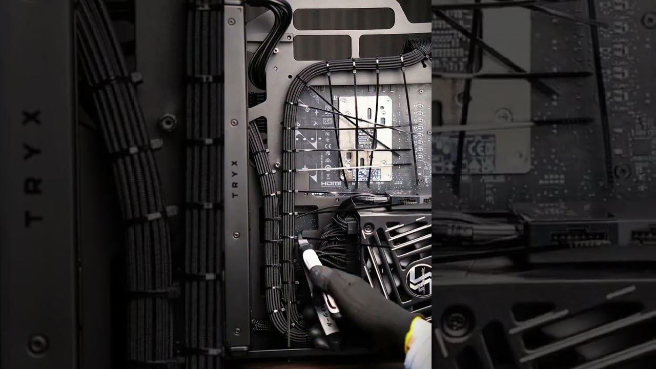 Build Black Gaming PC : Ryzen 7 9800x3D - X870-F ROG with RTX 5080 FE 🖥🖥🥰 #PC #pcbuild #Gaming