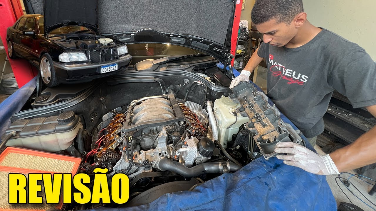 REMOVENDO VAZAMENTO DE ÓLEO MERCEDES BENZ C240 - PASSO A PASSO