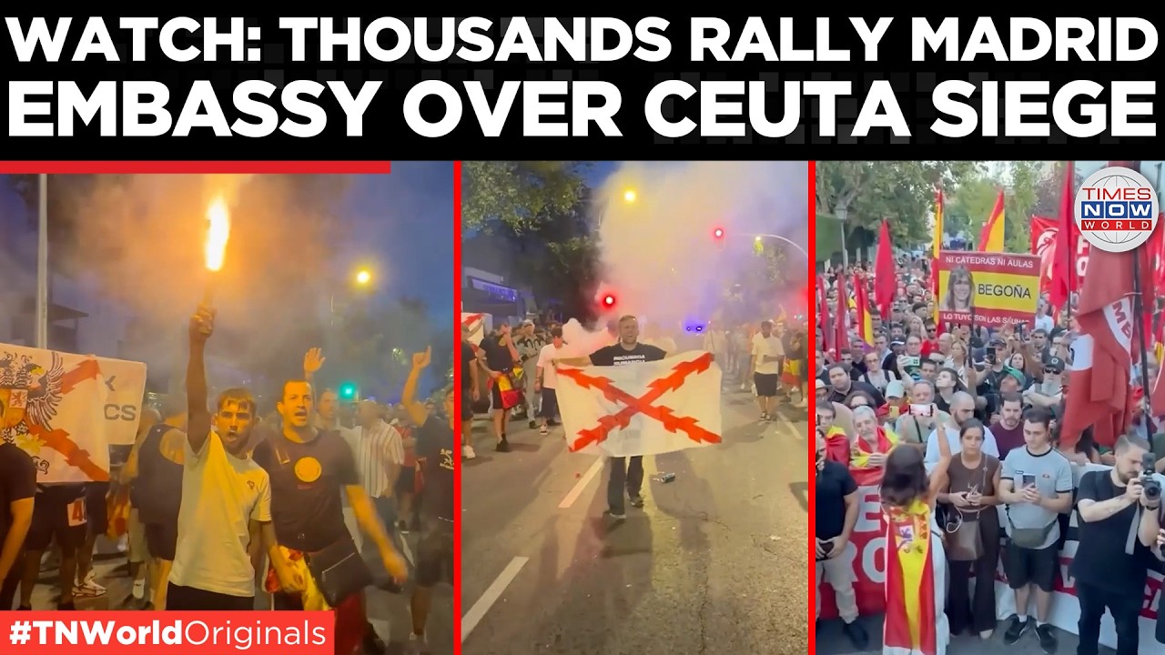 SPAIN ERUPTS: Thousands RALLY Outside Moroccan Embassy In Madrid ON Ceuta Migration Invasion Crisis
