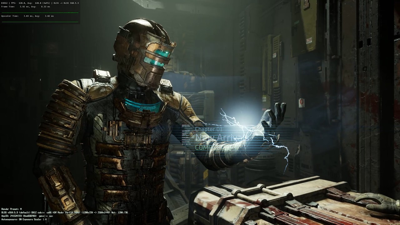 Dead Space Remake PC DLSS 4.5 Upscaler XeFG Frame Generation Gameplay
