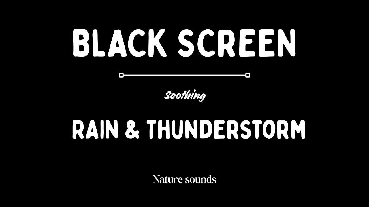 Powerful Thunderstorm and Heavy Rain Sounds 🌩️ BLACK SCREEN | Deep Sleep, Relaxation, Anxiety Relief