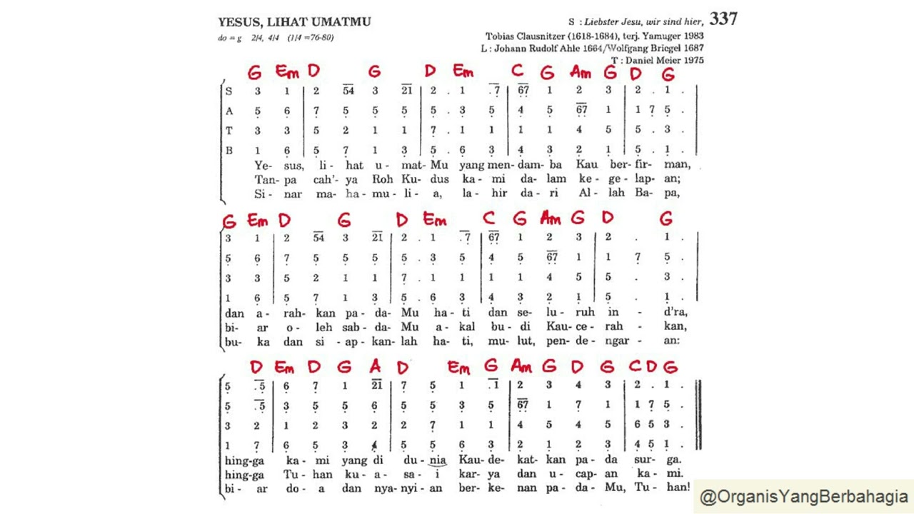 PS 337 Yesus Lihat UmatMu (Chord)