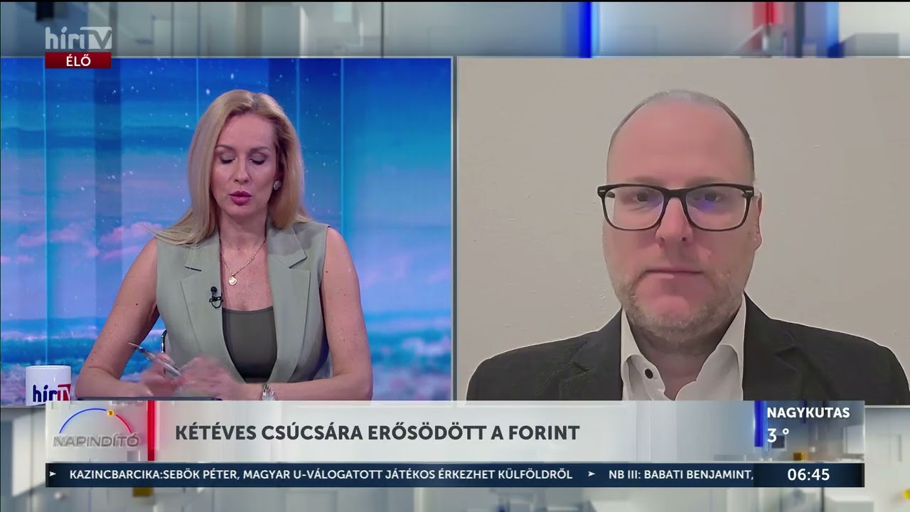 Kétéves csúcsára erősödött a forint - HírTV