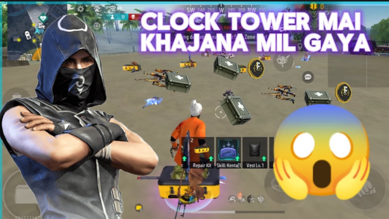 Ajj mene Clock tower ko khajane se bhar diya impossible challenge 😱 would record ✅ #frrefire 