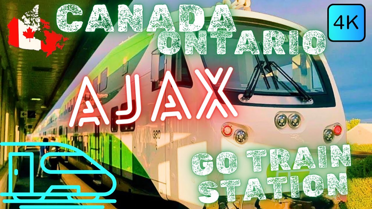🚉 AJAX GO TRAIN STATION 🇨🇦 &ndash; ONTARIO, CANADA &ndash; GO TRAIN NETWORK - 4K WALK