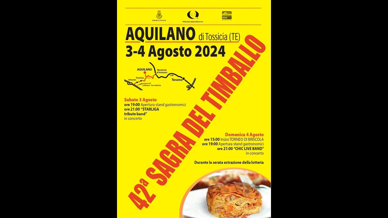 SPECIAL J | 42° Sagra del Timballo Aquilano - Aquilano di Tossicia, 3-4 agosto 2024