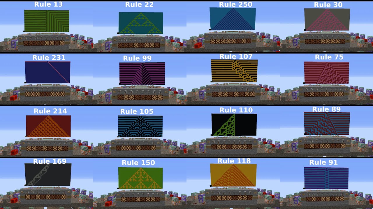 Minecraft: 2D Turing-Machine that computes any 1D Cellular-Automaton