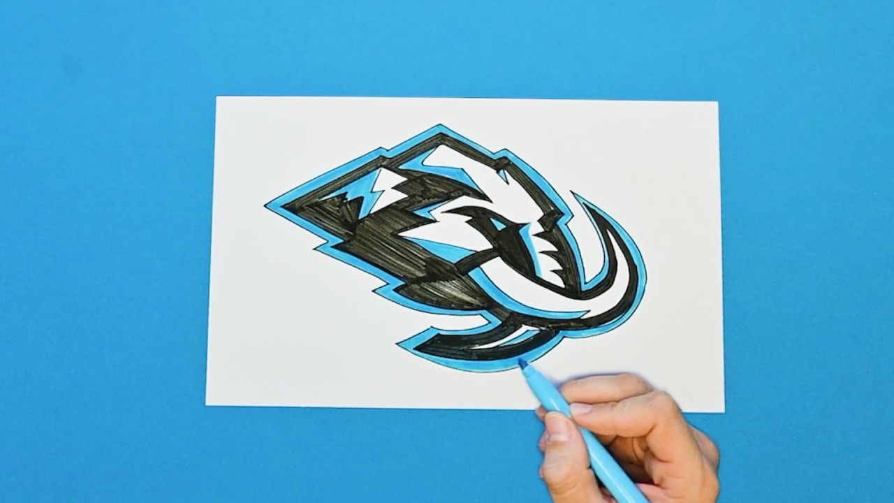 How to draw Utah Mammoth logo - NHL Team Series