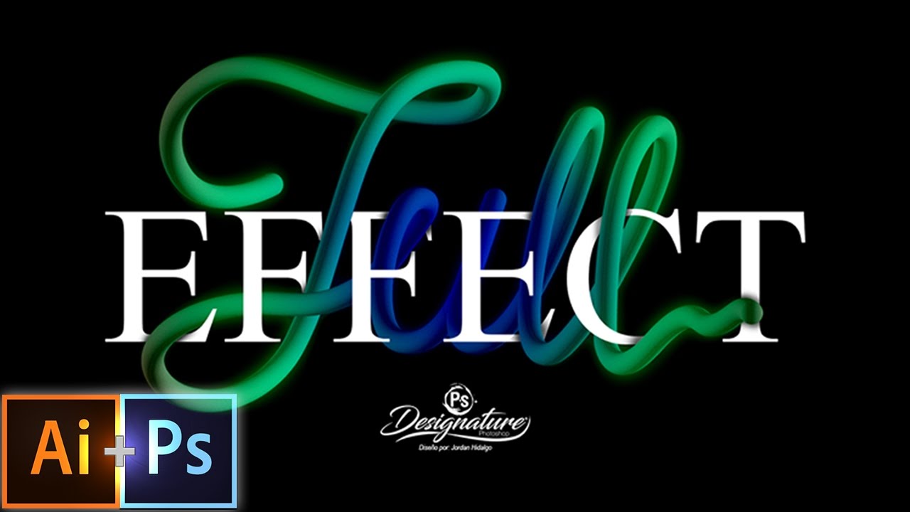 Efecto Texto Entrelazado 3D con herramienta 
