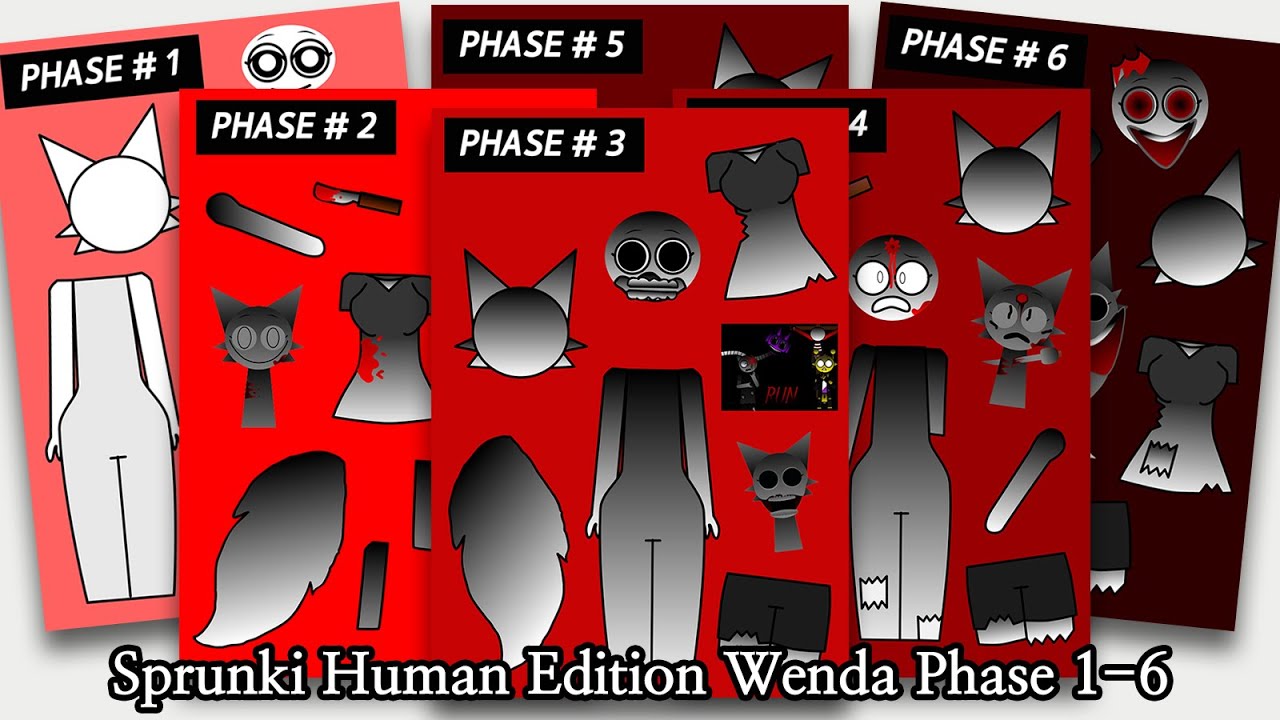 Wenda Phase 1 ~ 6 - Sprunki Human Edition 웬다 사람 버전 1-6단계