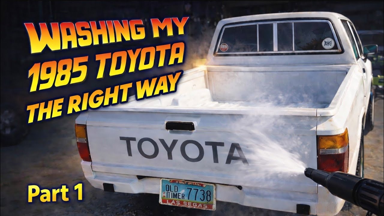How I Properly Wash My 1985 Toyota Pickup | Pressure Rinse + Hand Wash (Part 1)