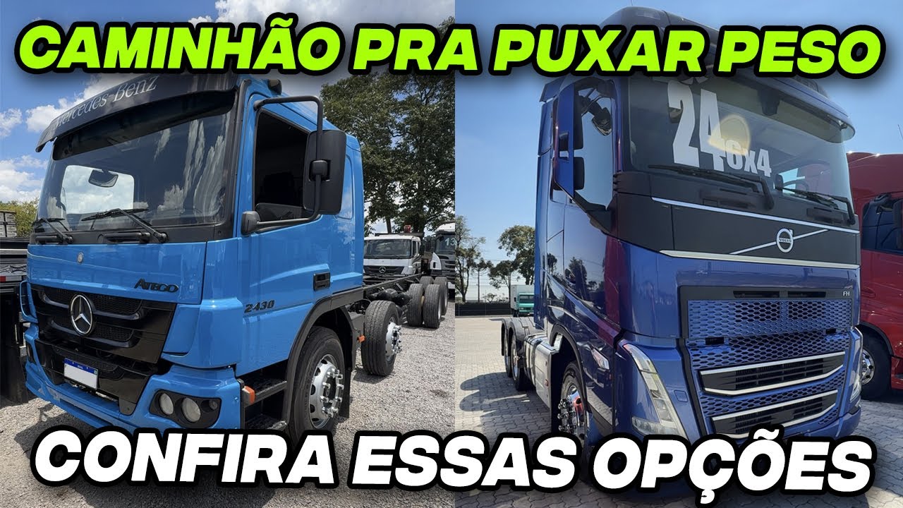 Segmentos diferentes, mesma proposta: caminhões para puxar peso de verdade! Atego 2430 e FH 540