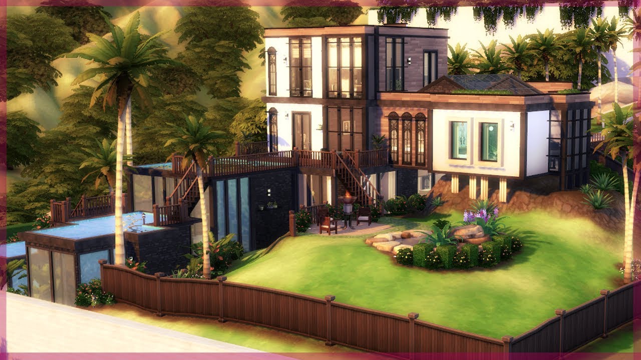 ⭐️CELEBRITY MANSION⭐️ || BASE GAME + GET FAMOUS ONLY || The Sims 4 Speed Build || Part 2 of 2