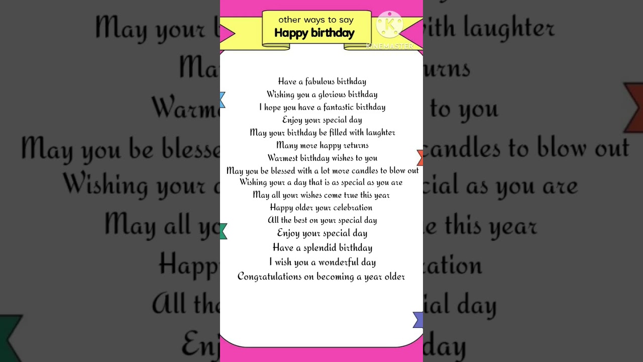 more ways to say Happy Birthday #learnenglish #birthdaywishes
