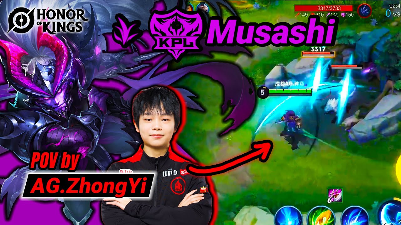 KPL 2024 Jungler POV - AG Zhong Yi plays Musashi