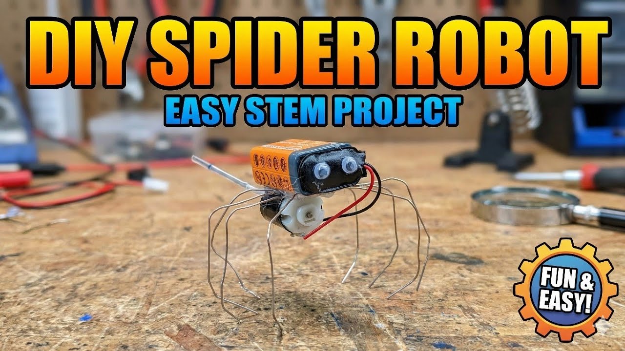 How to Make a Self-Moving DIY Spider Robot | Easy STEM Project 🕷️🤖