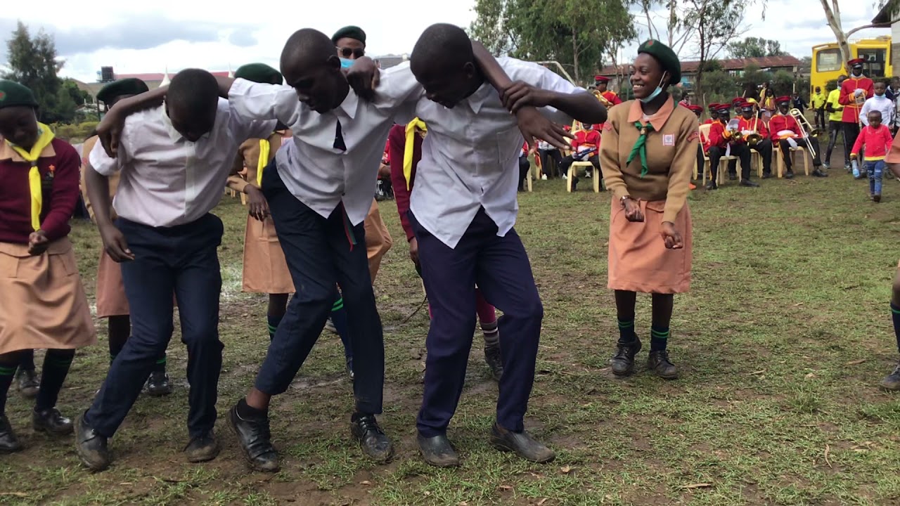 Scouts dancing competition at Matopeni Primary