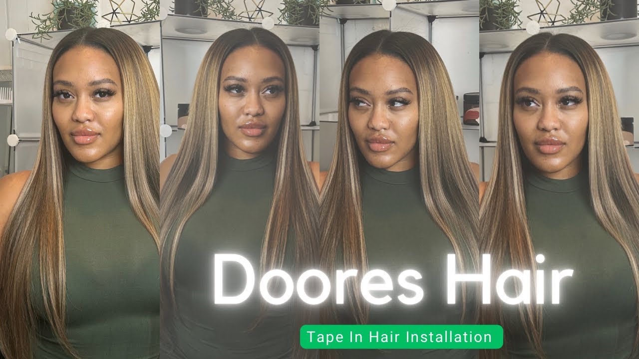 Doores Hair Tape In Install on Black Hair
