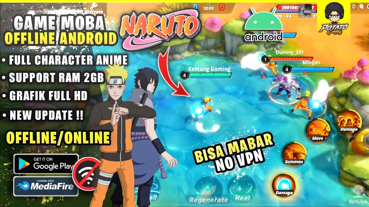 GAME MOBA ANIME NARUTO INI KEREN BANGET !? | Game Moba Offline Terbaik 2023 Android
