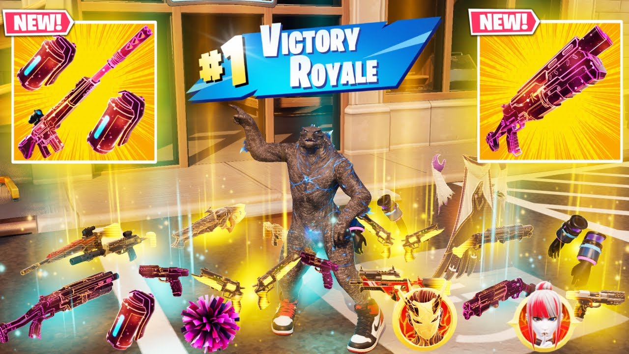 ENERGIZED GODZILLA vs NEW 3 MEDALLIONS & WEAPONS MYTHIC&rsquo;S CHALLENGE NEW!  (FORTNITE SUPER CHAPTER 6)