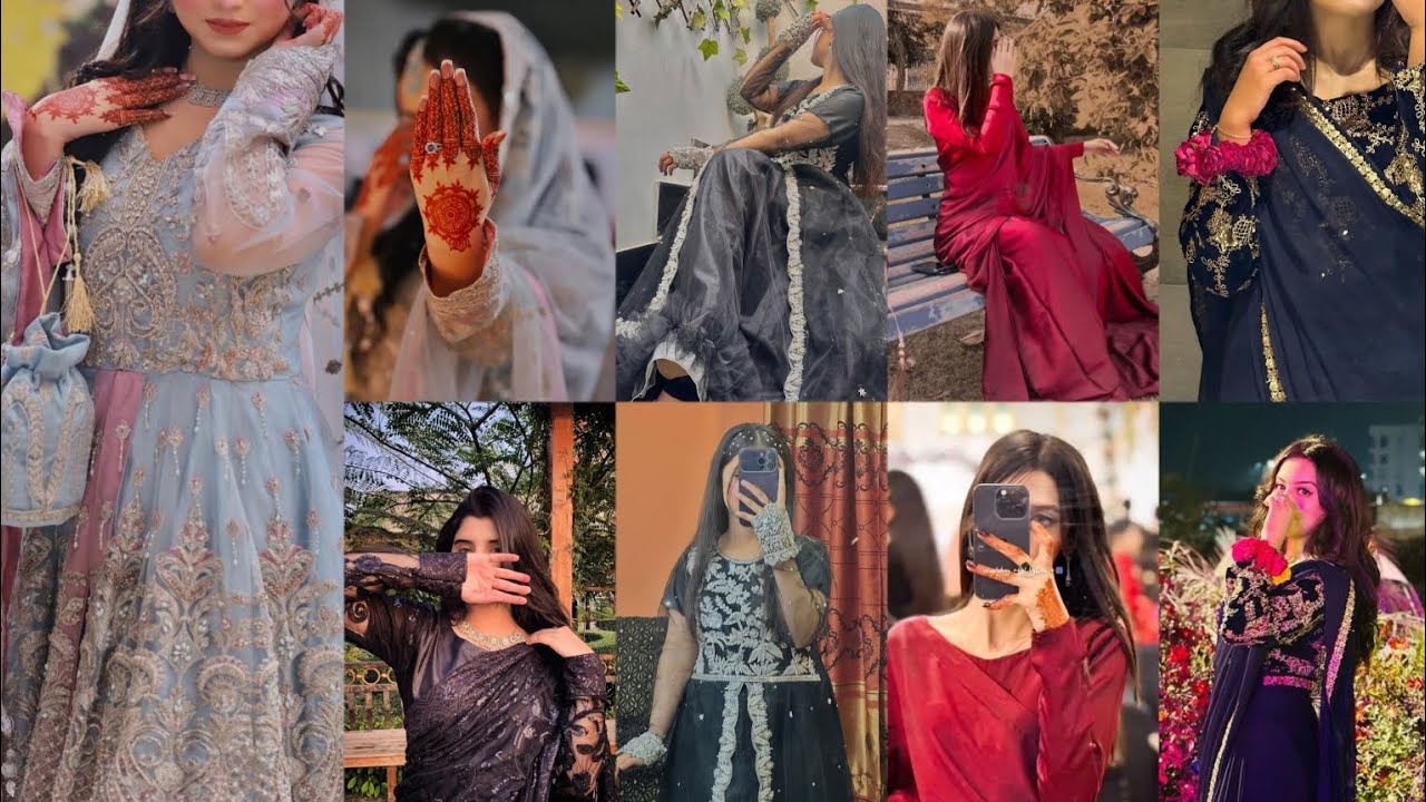 Wedding formal dress fake snaps for girls 🦋 | party wear dress DPS for girls | hidden face DPZ ideas