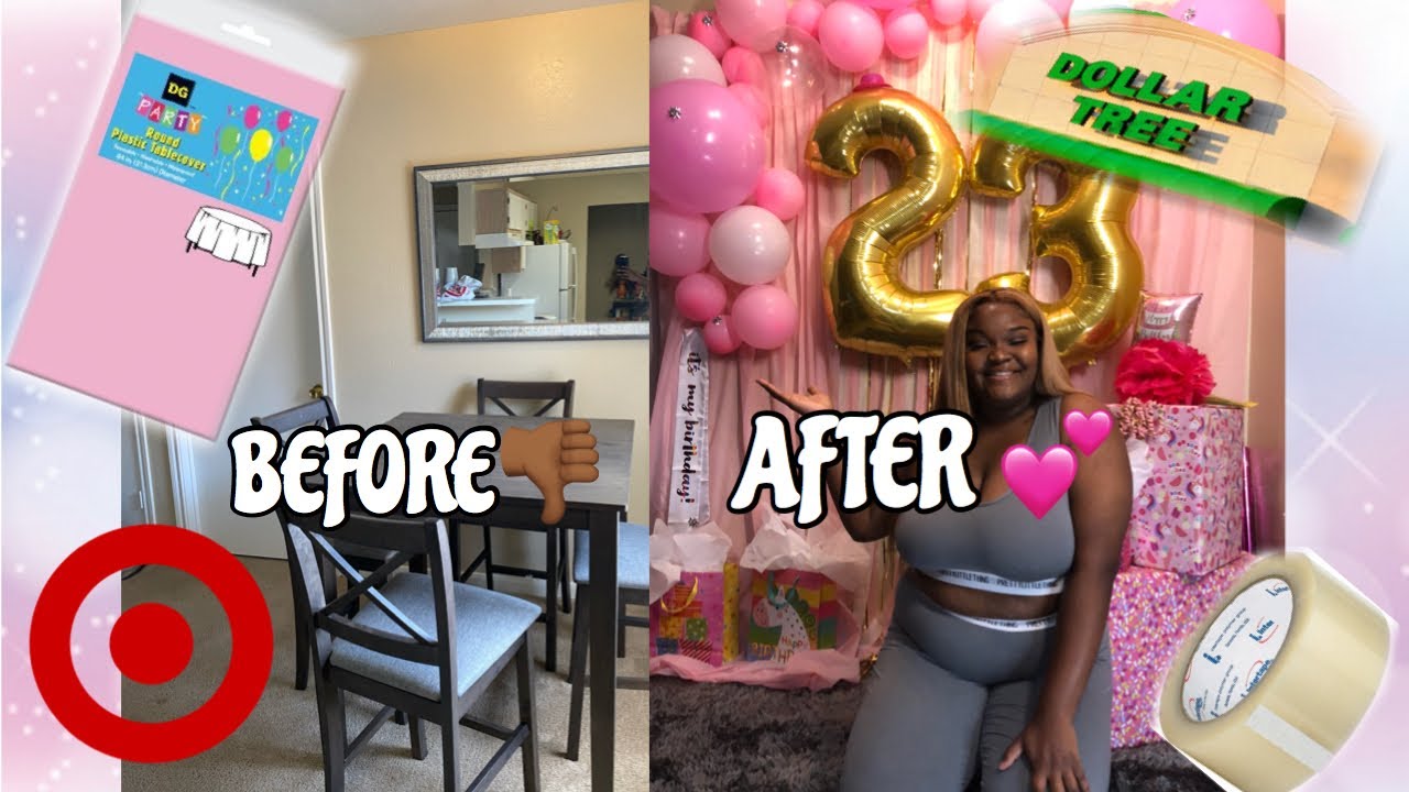 $25 CHEAP DIY Birthday Backdrop | DollarTree & Target | DIY MusicPlaylist | GTV