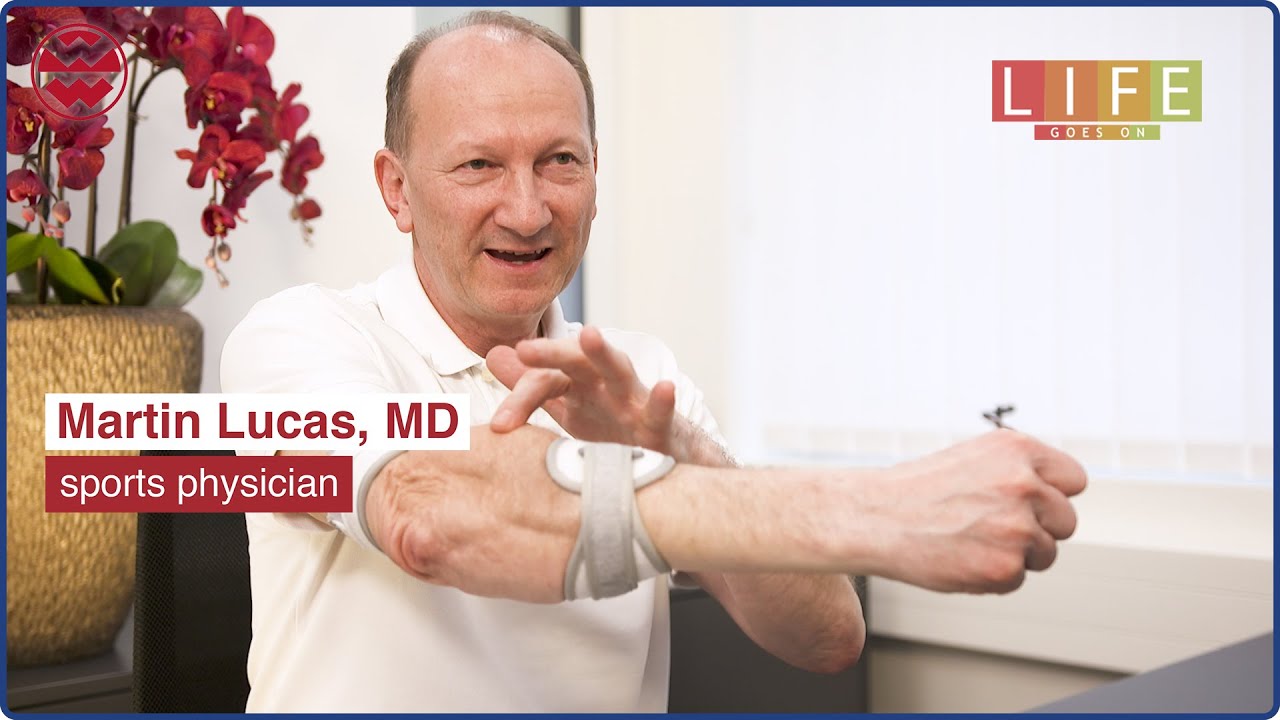 Tennis Elbow - TV Report Of The Masalo Cuff MED against tennis elbow, golfer's elbow (epicondylitis)