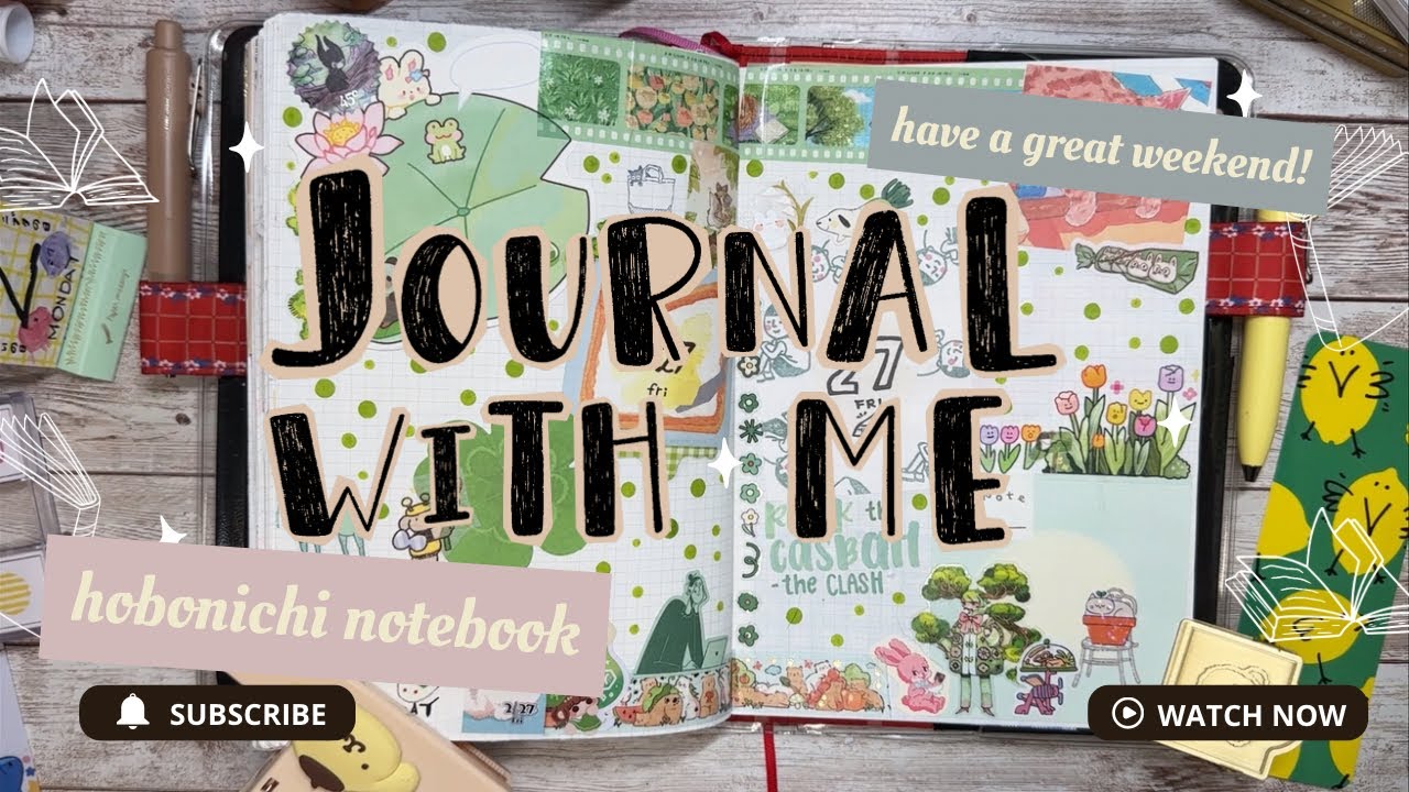 Веди дневник со мной // Блокнот Hobonichi Techo формата A5 // Очень зелёный разворот!