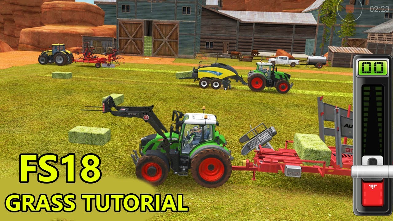Fs18 Farming Simulator 18 - Grass Tutorial Timelapse #44