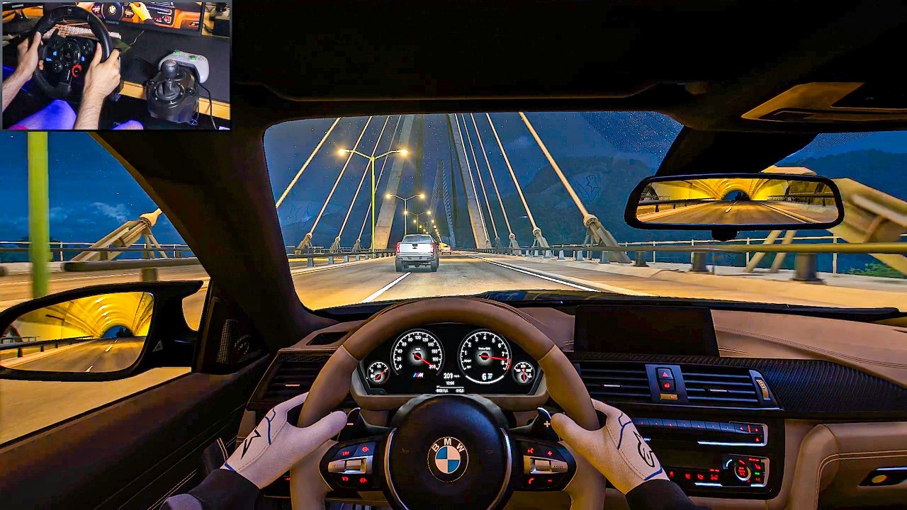 Midnight POV Drive BMW M4 F82 | Forza Horizon 5 | G29 Steering wheel