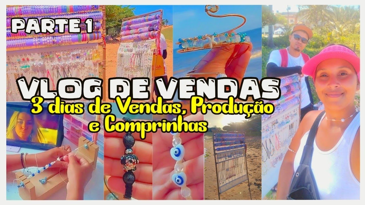 [PARTE 1] Vlog de 3 dias de Vendas na Praia | Muitas Vendas, Produções e Comprinhas ✨🩷