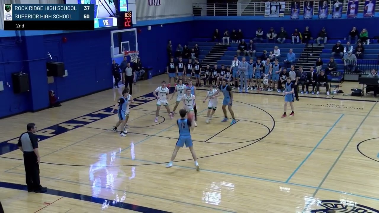 High School Varsity Boys Basketball Rock Ridge vs Superior Highlights 1/29/26