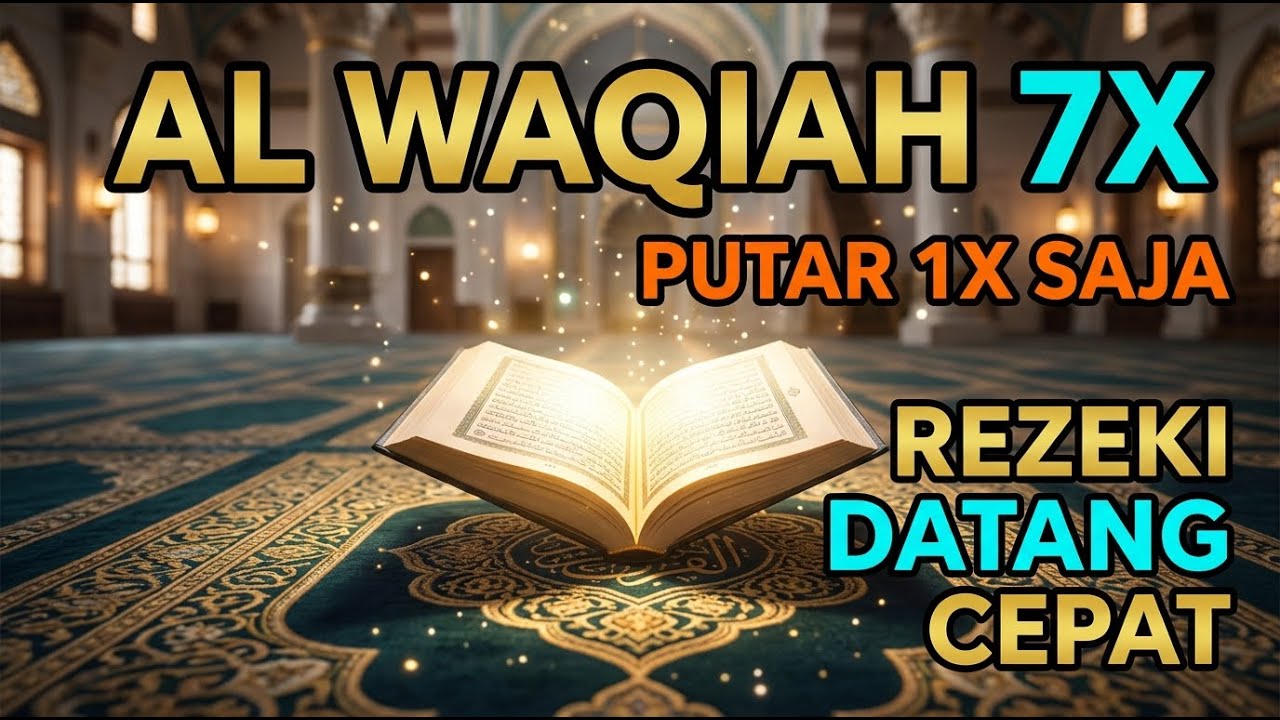 Surah Al Waqiah 7X Sekali Putar InsyaAllah Rezeki Datang Tanpa Disangka
