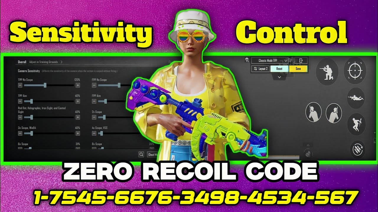 New Update 4.1 Best Sensitivity settings | best 4 finger settings pubg mobile Best sensitivity BGMI